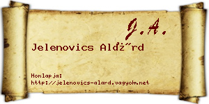 Jelenovics Alárd névjegykártya